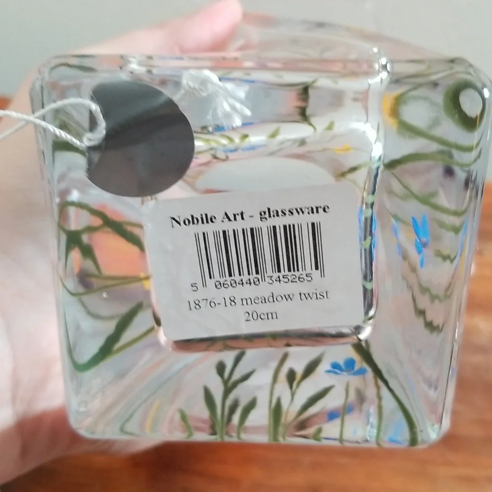 Nobile Blown and Handpainted Meadow Twist Vase - Picture 8 of 8